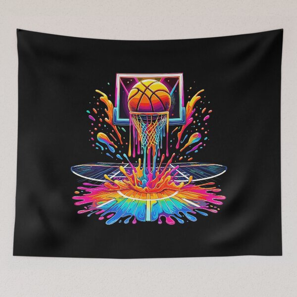 Item preview, Basketball Hoop Dripping Colorful Splash designed and sold by SarahLorri.