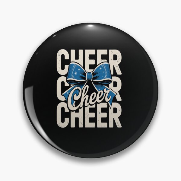 Item preview, Coquette Cheer Bow Team Cheerleader Cheerleading Blue designed and sold by KonopikaaArt.