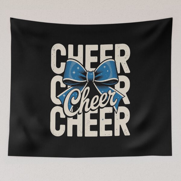 Item preview, Coquette Cheer Bow Team Cheerleader Cheerleading Blue designed and sold by KonopikaaArt.