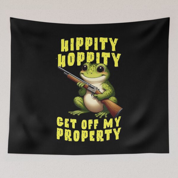 Item preview, Hippity Hoppity Get Off My Property Funny Frog Meme Men Guys designed and sold by FlorenceNorma.