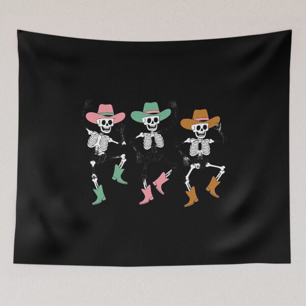 Item preview, Howdy Retro Desert Dancing Skeleton Cowboy Boots Hat Western designed and sold by SnackPAC.