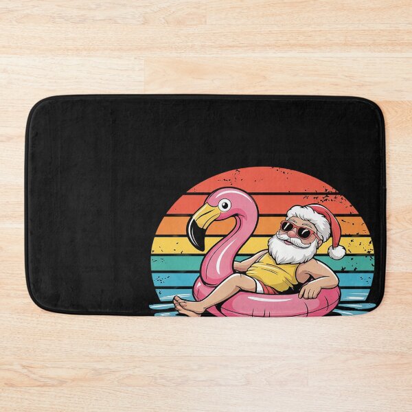 Item preview, Funny Vintage Flamingo Float Santa Summer Christmas In July designed and sold by Hofersofer.