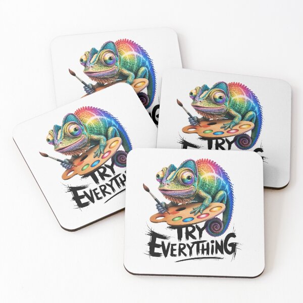 Item preview, Vibrant Chameleon Artist - Try Everything, Creative Soul designed and sold by SolaoLab.