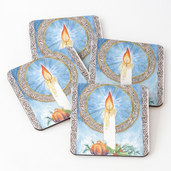 Item preview, Look to the Light, Watercolor Painting of a Candle with Celtic Knotwork (no text version) designed and sold by Crystal Odenkirk.
