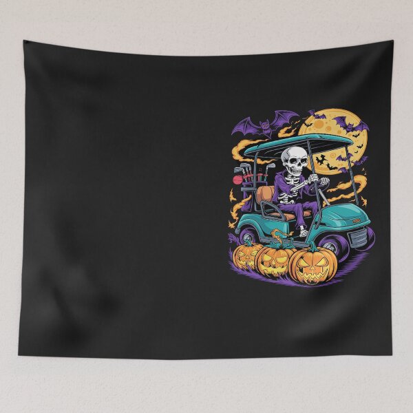 Item preview, Funny Vintage Halloween Skeleton Golf Cart Golfer Men Women designed and sold by Hofersofer.
