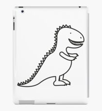 Cute Dinosaur Cartoon Outline iPad Case/Skin
