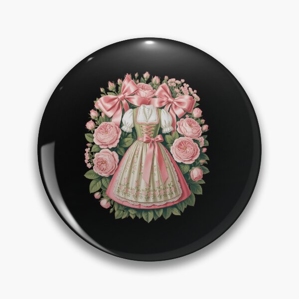 Item preview, Oktoberfest Women Coquette Dirndl German Tee Octoberfest Pink  designed and sold by estellaken.