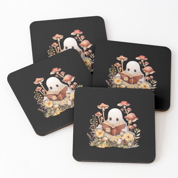 Item preview, Cottagecore Librarian Cute Spooky Ghost Reading Book Lover designed and sold by DonnieJennie.