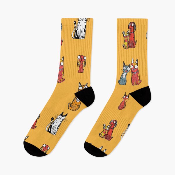 Item preview, Cats and Dogs Pattern – Colorful Fanny Pets designed and sold by DoodleMoodSpace.