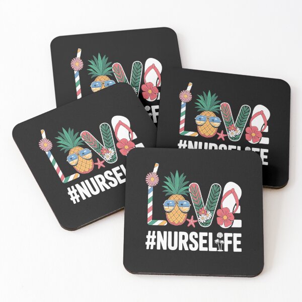 Item preview, Love Summer Pineapple Tropical Flower Flip Flop Nurse Life designed and sold by orlodrake.