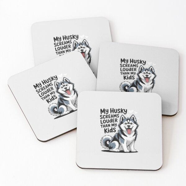 Item preview, Husky Dog Lover Screaming Louder Than Kids Sarcastic Joke designed and sold by LittleDame.