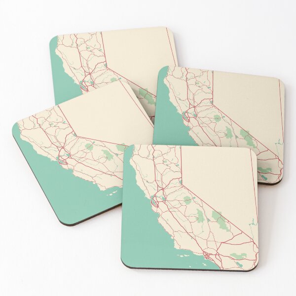 Item preview, California Map Illustration designed and sold by MapsByLeo.