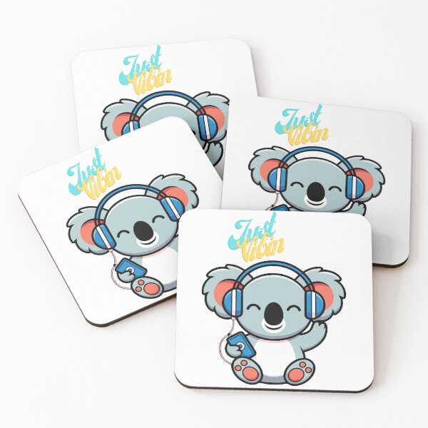 Item preview, Just Vibin’ Koala – Cute Headphone Listening Design | Kawaii Music Lover Graphic designed and sold by MUKUND FASHION DESIGN.