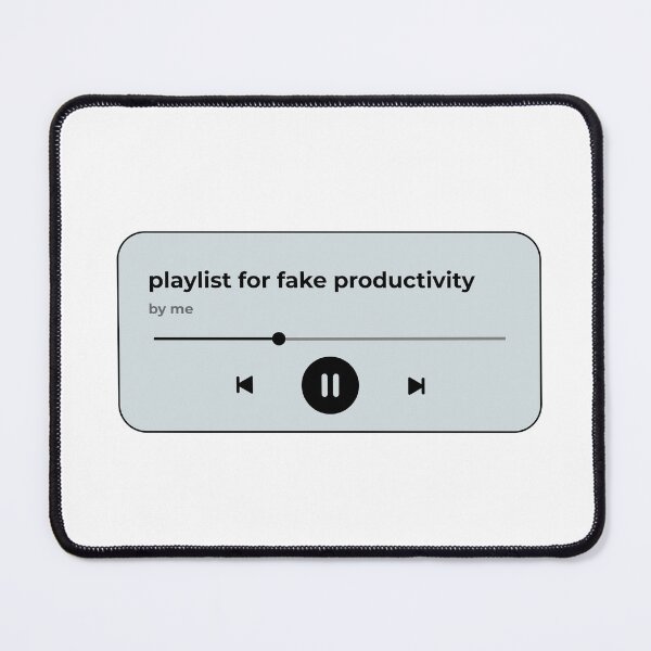 Item preview, playlist for fake productivity (music player) (pastel grey version) designed and sold by Hi-kari.