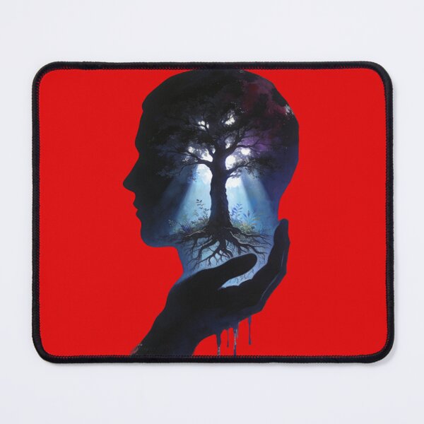Item preview, Surreal Human Mind Silhouette Tree Artwork – Dark Symbolic Mental Health Design designed and sold by Zippy Creation.