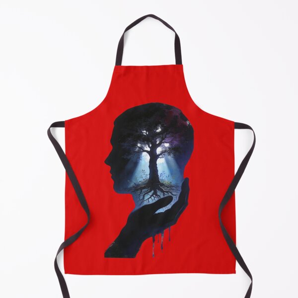Item preview, Surreal Human Mind Silhouette Tree Artwork – Dark Symbolic Mental Health Design designed and sold by Zippy Creation.