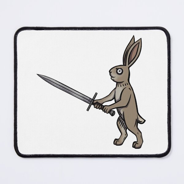 Item preview, Medieval Marginalia Bunny: Longsword designed and sold by faejala.