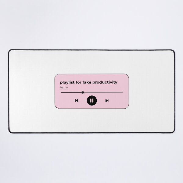 Item preview, playlist for fake productivity (music player) (pastel pink version) designed and sold by Hi-kari.
