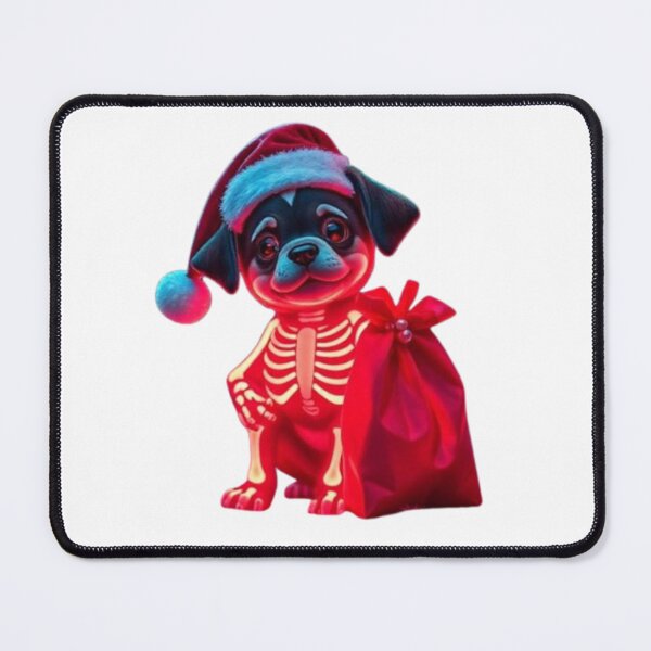 Item preview, Glow in the Dark Skeleton Christmas Puppy with Santa Sack – Neon Spooky Cute Dog designed and sold by BSL-STORE.