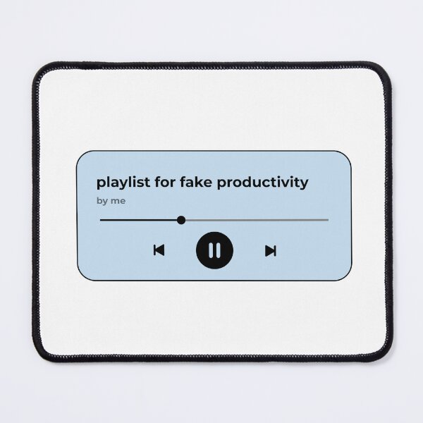 Item preview, playlist for fake productivity (music player) (pastel light blue version) designed and sold by Hi-kari.