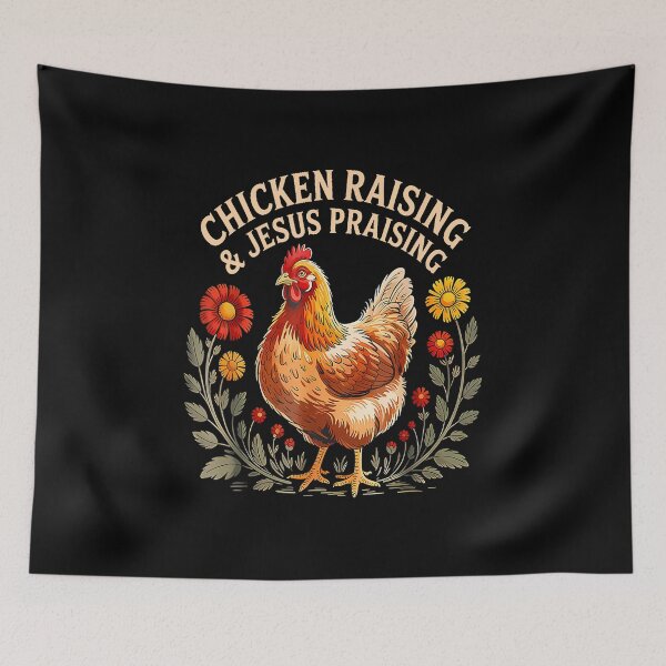 Item preview, Jesus Prasing And Chicken Raising Funny Faith Farm Girls designed and sold by DoraBlanche.