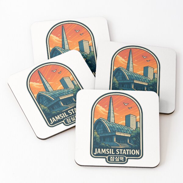 Item preview, Jamsil Station and Lotte World Tower at Sunset designed and sold by Places On Earth.