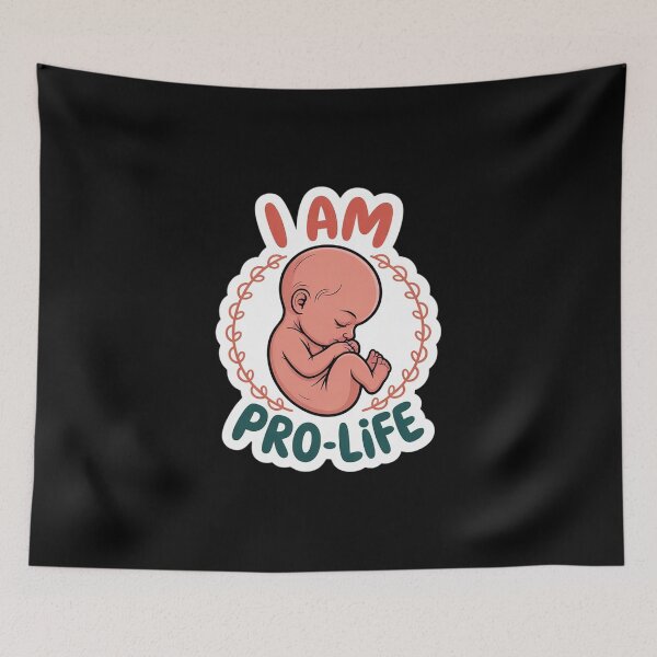 Item preview, I Am Pro-Life Anti-Abortion Pregnant New Mother Fetus Baby designed and sold by LittleDame.