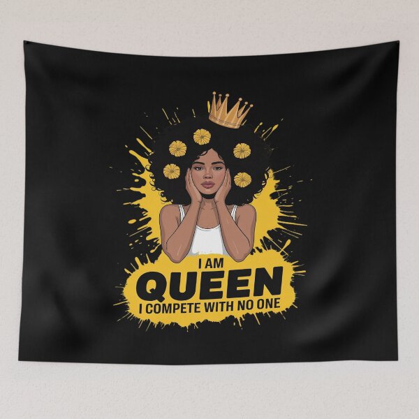 Item preview, I am Queen I Compete with no one Black Queen Melanin Sista designed and sold by LittleDame.