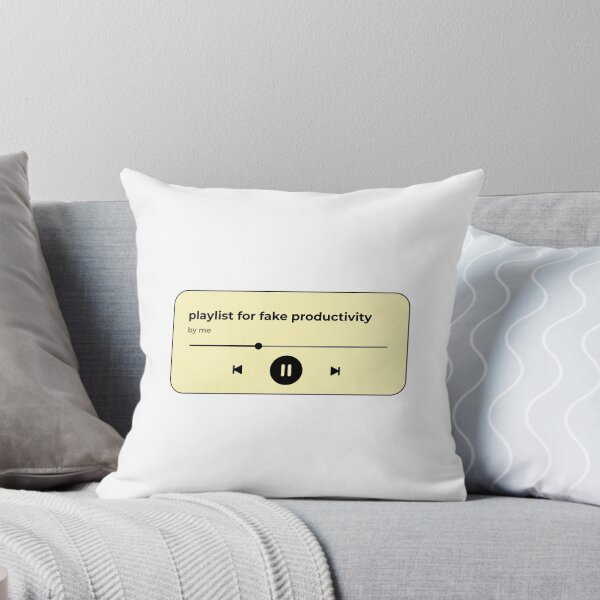 Item preview, playlist for fake productivity (music player) (pastel light yellow version) designed and sold by Hi-kari.