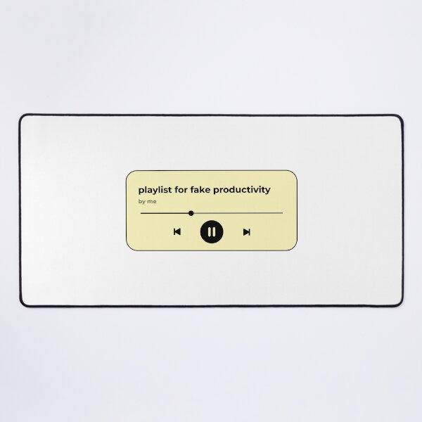 Item preview, playlist for fake productivity (music player) (pastel light yellow version) designed and sold by Hi-kari.