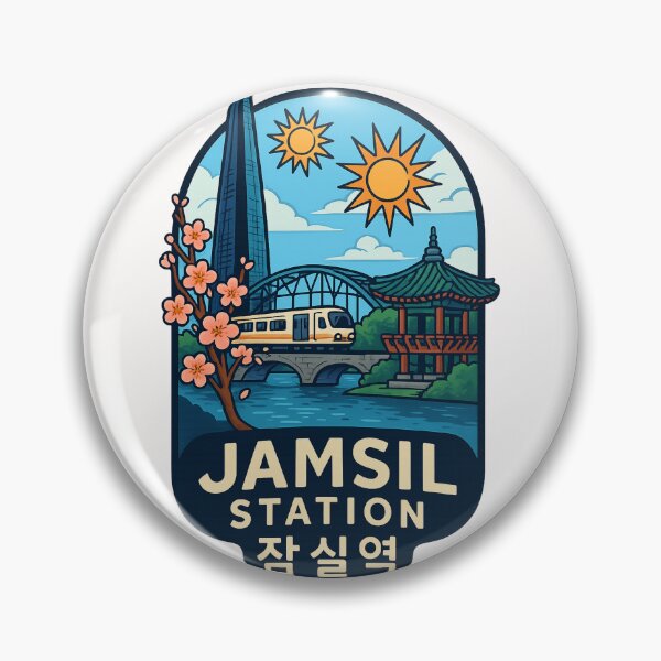 Item preview,  Jamsil Station Spring Blossoms and Han River View designed and sold by Places On Earth.