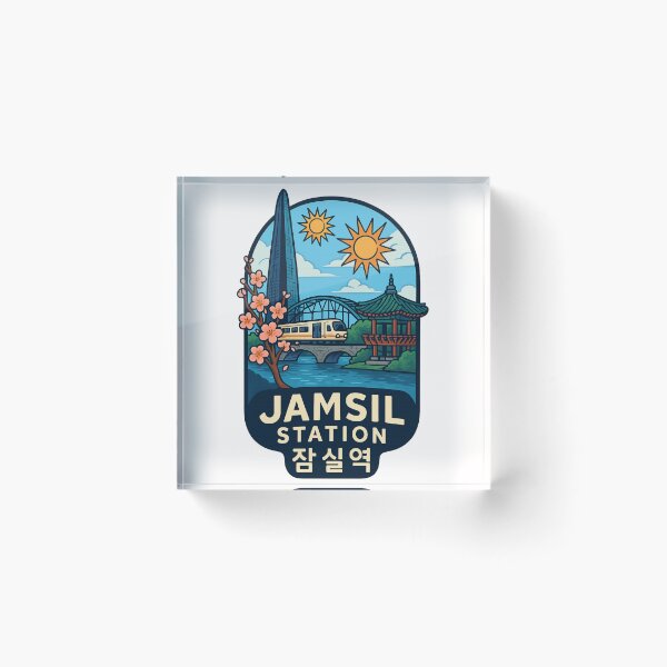 Item preview,  Jamsil Station Spring Blossoms and Han River View designed and sold by Places On Earth.