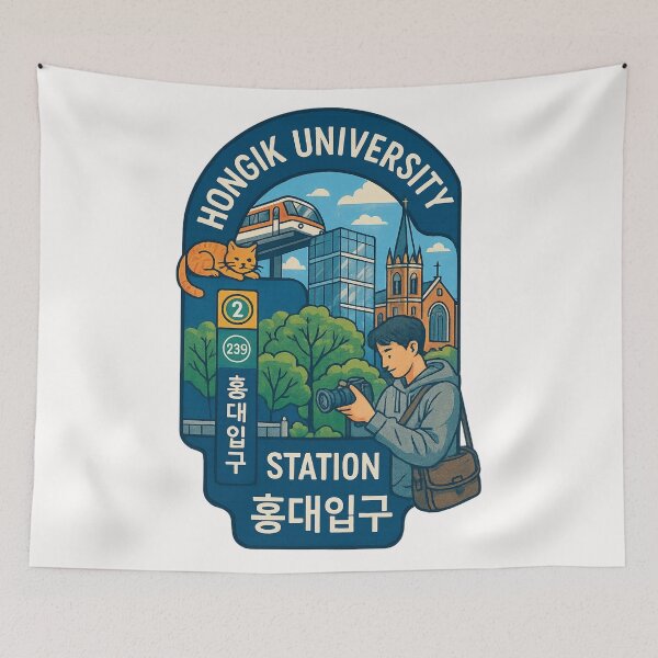 Item preview,  Hongik University Station and Gyeongui Line Park View designed and sold by Places On Earth.