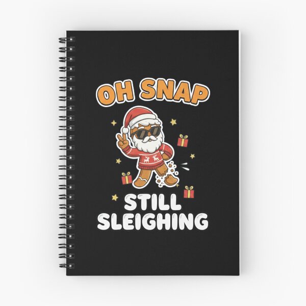 Item preview, Funny gingerbread shirt Oh Snap Still Sleighing T-Shirt, cool Christmas joke gift, festive cartoon cookie graphic tee designed and sold by Kukiishop.