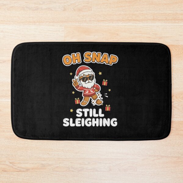 Item preview, Funny gingerbread shirt Oh Snap Still Sleighing T-Shirt, cool Christmas joke gift, festive cartoon cookie graphic tee designed and sold by Kukiishop.