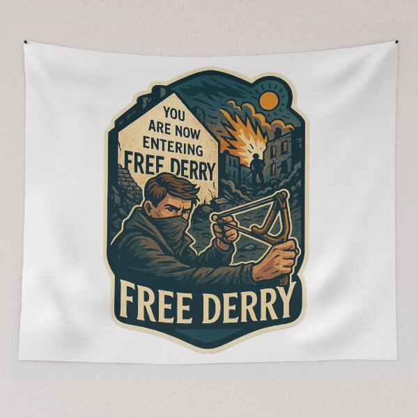 Item preview,  Free Derry Mural and Conflict-Era Street Scene designed and sold by Places On Earth.