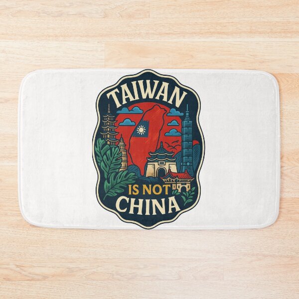 Item preview,  Taiwan Independence Map with Taipei 101 and National Landmarks designed and sold by Places On Earth.
