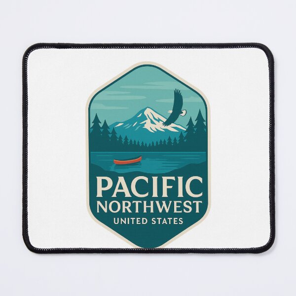 Item preview, Pacific Northwest with Mount Rainier and Bald Eagle designed and sold by Places On Earth.
