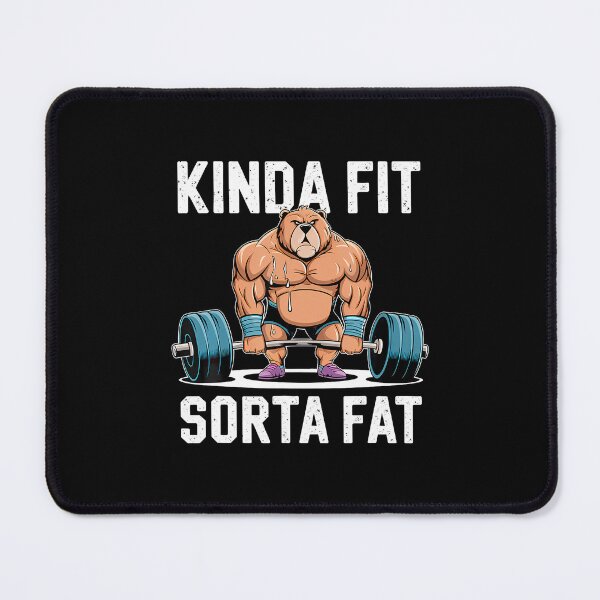 Item preview, Kinda Fit Sorta Fat Funny Gym Body Cute Bear Retro designed and sold by DonnieJennie.