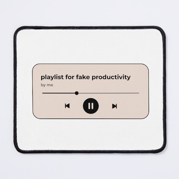 Item preview, playlist for fake productivity (music player) (beige version) designed and sold by Hi-kari.