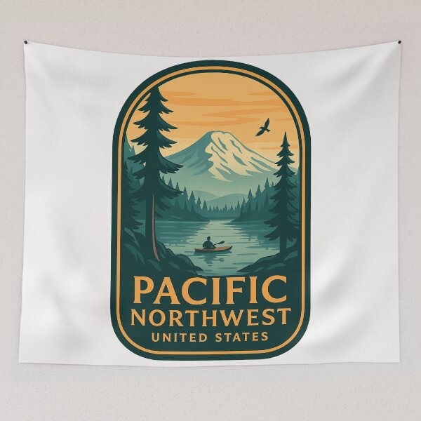 Item preview,  Kayaking in the Pacific Northwest with Mount Hood View designed and sold by Places On Earth.