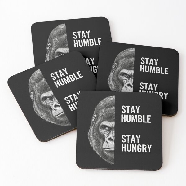 Item preview, Stay Humble Stay Hungry - Gorilla Motivational Mindset Design designed and sold by Inkwell grove.