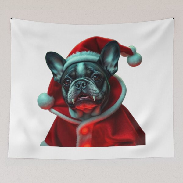 Item preview, Vampire French Bulldog Santa – Spooky Christmas Frenchie in Red Cape designed and sold by BSL-STORE.