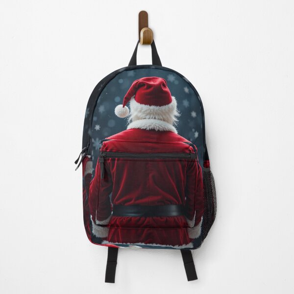 Item preview, Santa Claus From Behind – Festive Christmas Back View in Red Velvet Suit designed and sold by PixelVibe782.