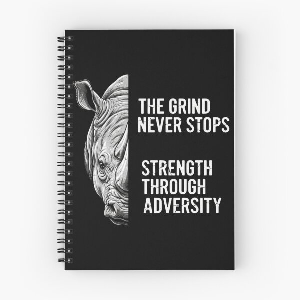 Item preview, Rhinoceros Motivation Quote: Strength Through Adversity Mental Toughness Training Quote designed and sold by Inkwell grove.