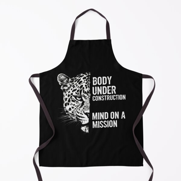 Item preview, Fierce Jaguar Fitness Motivation & Goal Setting Design Body Under Construction Mind On A Mission designed and sold by Inkwell grove.