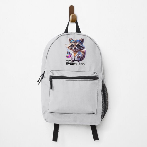 Item preview, Funny Raccoon Scientist - Try Everything, Genius Mind designed and sold by SolaoLab.