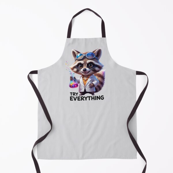 Item preview, Funny Raccoon Scientist - Try Everything, Genius Mind designed and sold by SolaoLab.