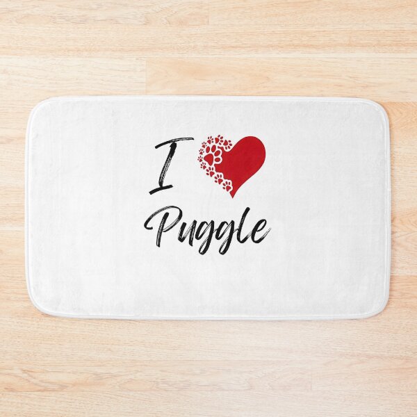 Item preview, I Love Puggle T-Shirt - Puggle Paw Print Heart Design Tee - Cute Dog Lover Gift designed and sold by jinaru3.