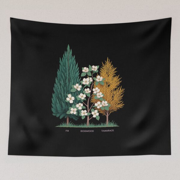 Item preview, Subtle Fir Dogwood Tamarack Trees  designed and sold by TiredPack.